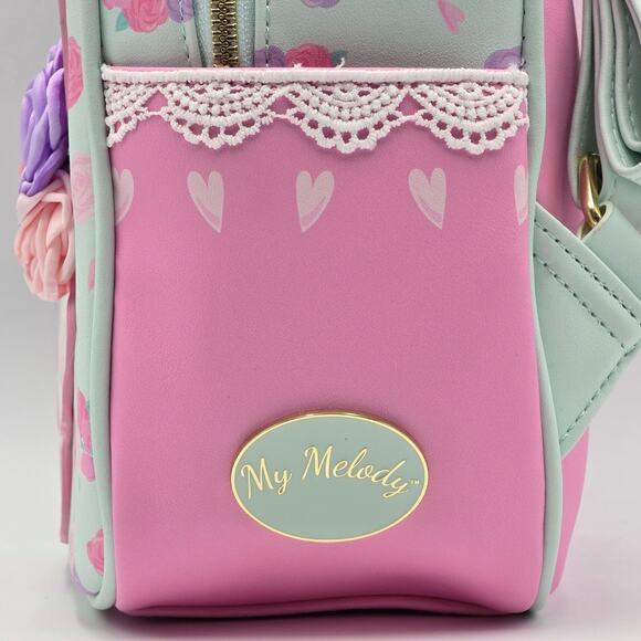Sanrio Hello Kitty and Friends My Melody Pastel Floral Mini Backpack Bag New - Picture 6 of 6